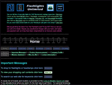 Tablet Screenshot of flashlightsunlimited.com
